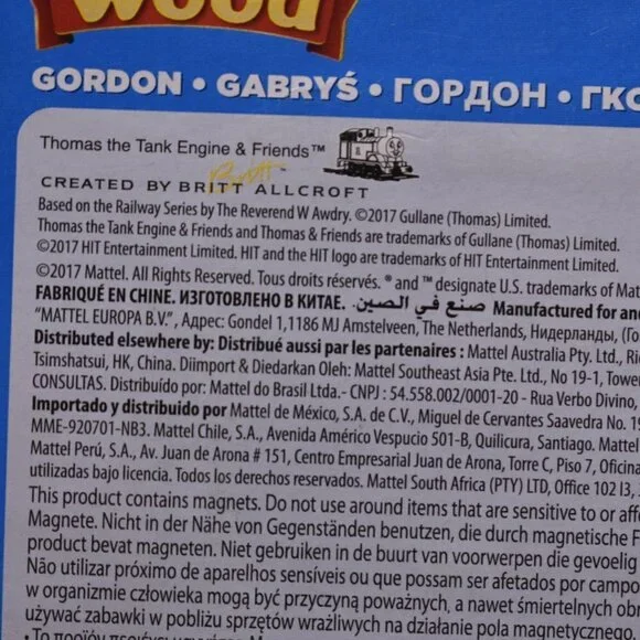 Thomas & Friends Wooden Railway Gordon & Tender Train Tank Real Wood 2017 - Picture 11 of 11